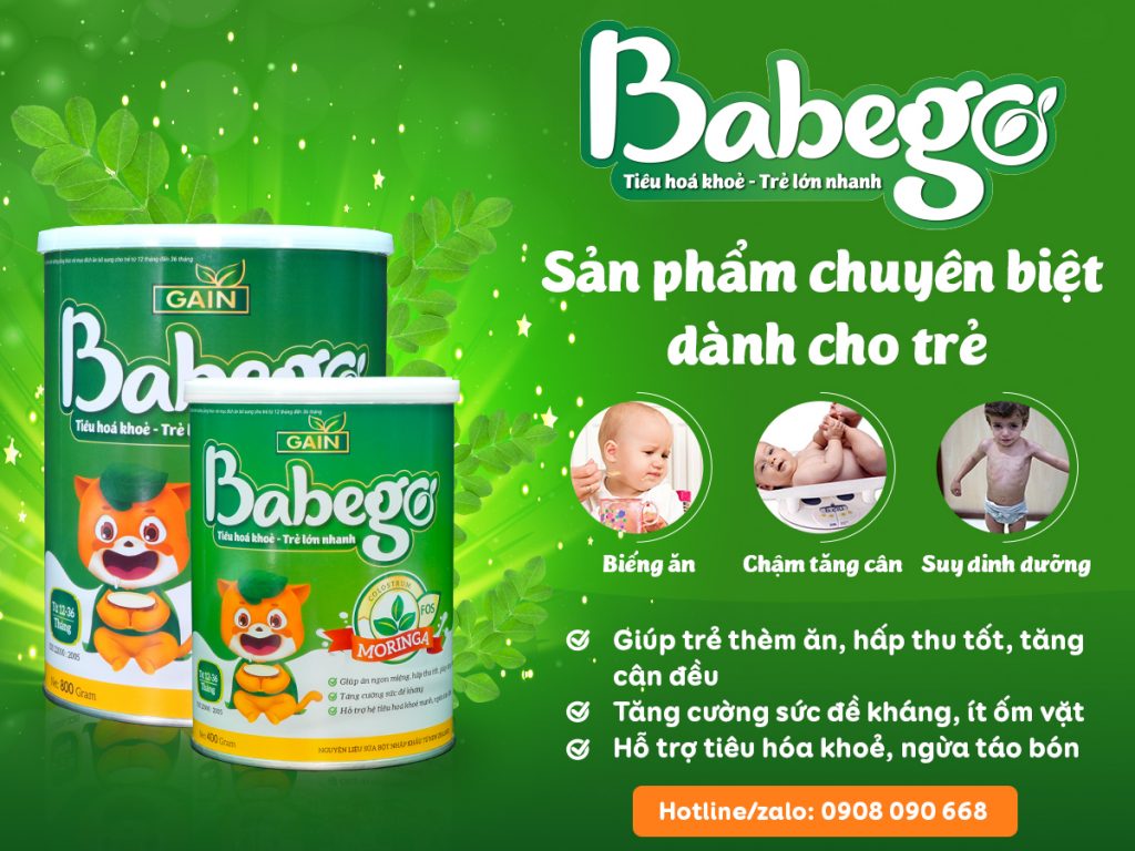 Sữa Babego giúp trẻ tăng cân