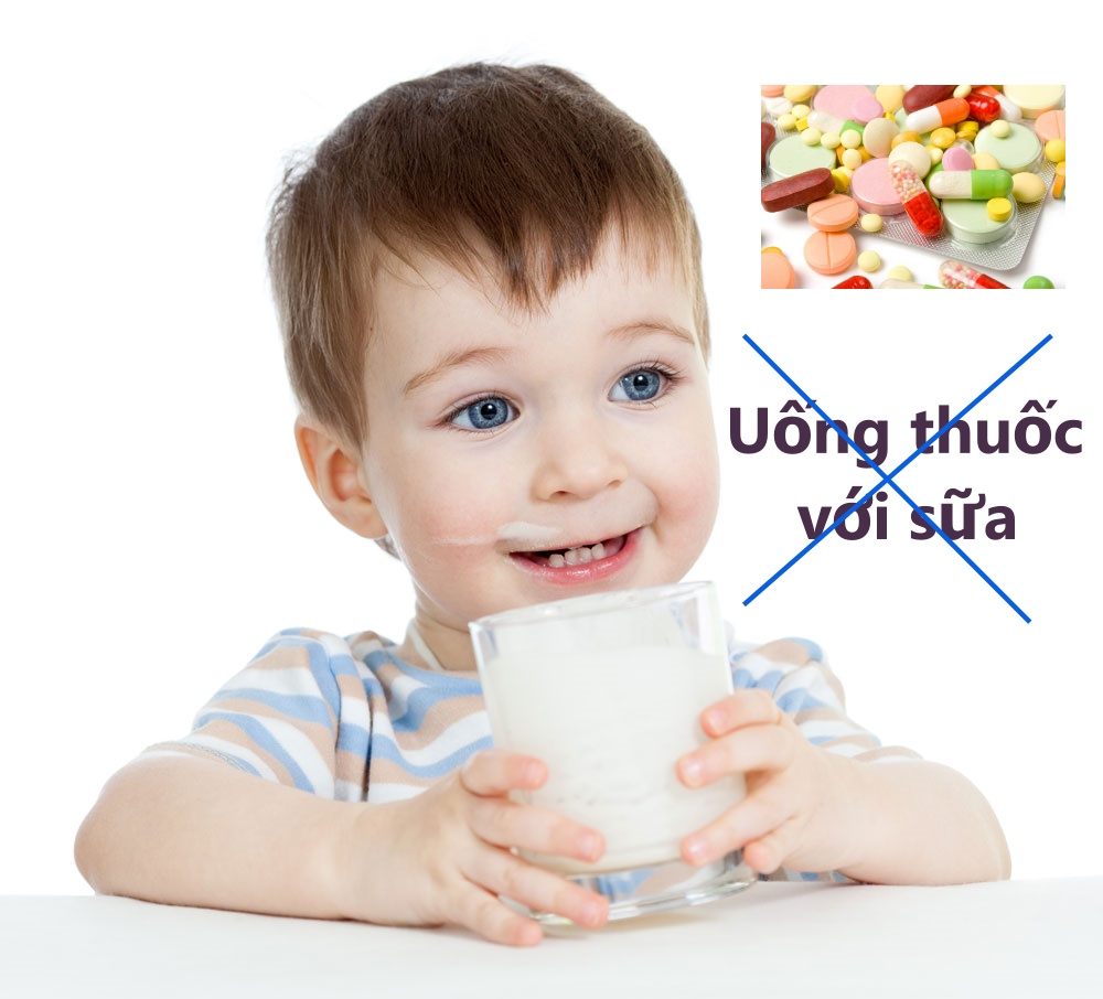 Không tự ý uống thuốc với sữa